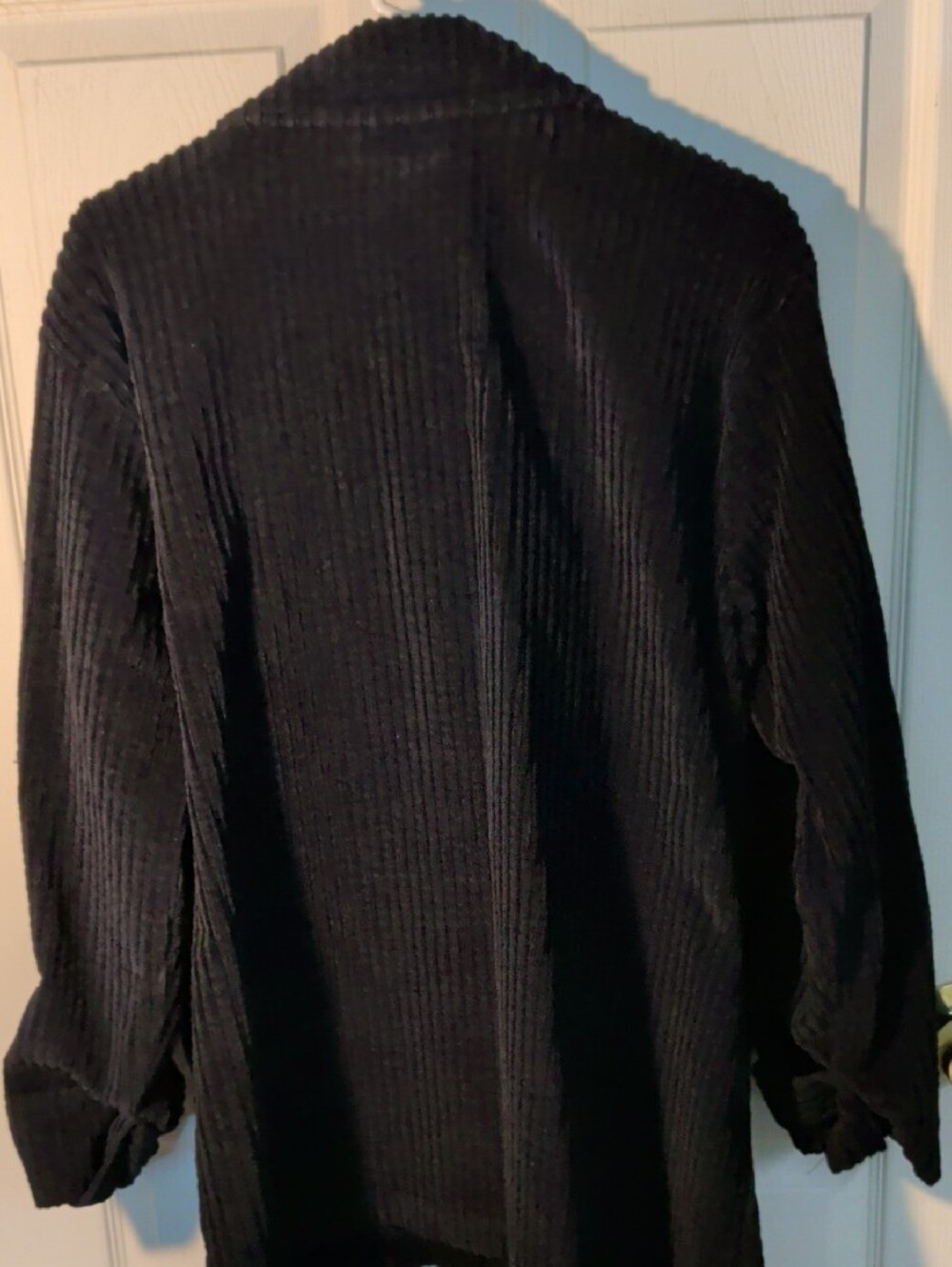 Flax Black Ribbed Button-Front Jacket with Patch Pockets - Picture 3 of 3